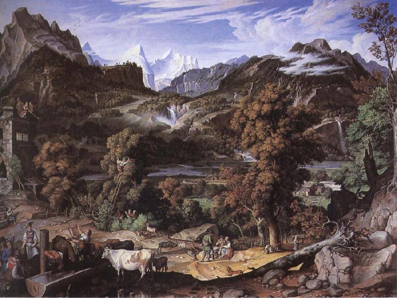 Joseph Anton Koch Swiss Landscape china oil painting image